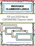 Just Press Print! Classroom Labels!