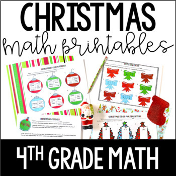Preview of Christmas Math | 4th Grade Christmas Worksheets