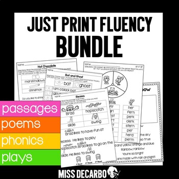 Preview of Just Print Fluency BUNDLE