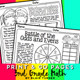 3rd Grade Math NO PREP Printables
