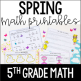 Spring Math | 5th Grade Worksheets - with Google Slides™ for Distance Learning