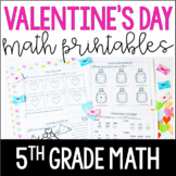 Valentine's Day Math | 5th Grade Valentine's Day Worksheets