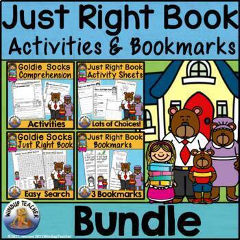 Preview of Just Right Book Printable Activity Sheets BUNDLE -  5 Finger Rule