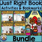 Just Right Book Printable Activity Sheets BUNDLE -  5 Finger Rule