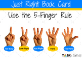 Just Right Book Cards for Students