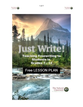Preview of Just Write! Freewriting Lesson Plan