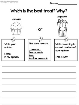 Just Write! Opinion Writing Support for Early Writers by TeachAr