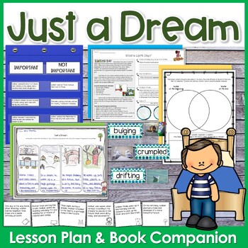 Preview of Just a Dream by Chris Van Allsburg Lesson Plan and Book Companion