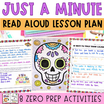 Preview of Just a Minute Read Aloud & Activities | Hispanic Heritage Month Day of the Dead