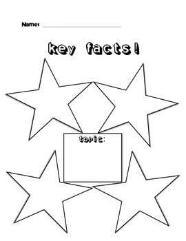 Preview of "Just the Facts" Graphic Organizers