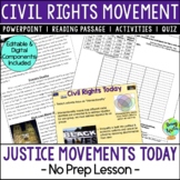 Justice Movements in America Today Lesson - Civil Rights M