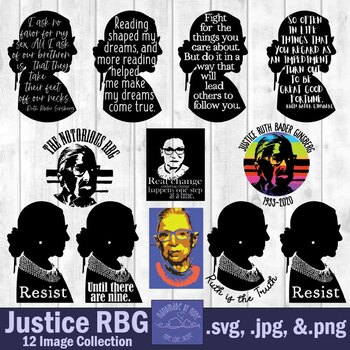 Preview of Justice Ruth Bader Ginsburg Quotes: Clipart Designs