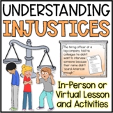 Justice and Discrimination Lesson and Activities for In Pe