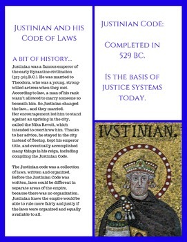 Preview of Justinian and his Code: A primary source group activity