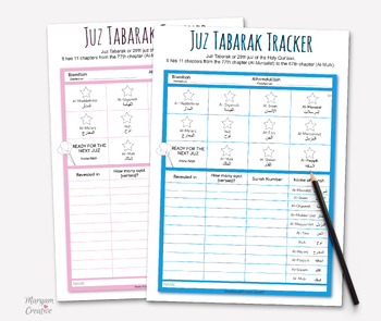 Preview of Juz Tabarak tracker, Quran, Islam, Quran kids, Muslim kids