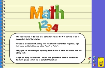 Preview of K-1 Daily Math Flipcharts