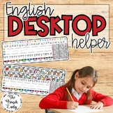 K - 1 ENGLISH Classroom Name Plate - DESKTOP HELPER - (Name Tags)