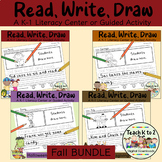 Tracing and Writing Practice Worksheets Fall BUNDLE for K-