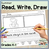 K-1 Literacy Center Activity/Trace Read & Write/Summer The