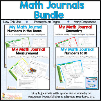 Preview of Kindergarten Math Journals Bundle