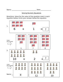 Preview of K-1 Math Practice Worksheets