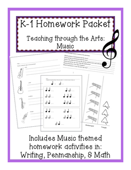 music homework booklet