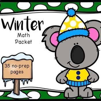 Preview of K-1 Winter Math | 35 No-Prep Pages