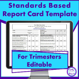Standards Based Report Card Template for Trimesters Common Core