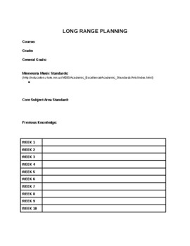 Preview of K-12 Long Range Plannning Template
