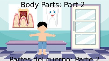 Preview of K-12th Grade Editable English/Spanish 20 slide PowerPoint Learn the Middle Body