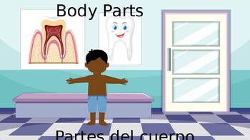 Preview of K-12th Grade Editable English/Spanish 53 slide PowerPoint Learn the Upper Body