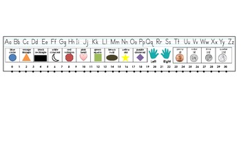 Preview of K-1st Desk Plate with Alphabet strip and Number Line