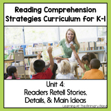 Reading Comprehension Lesson Plans for K-1 {Unit 4: Retell