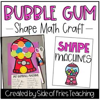 Preview of K,1st, and 2nd Grade Shape Math Gum Ball Craft Practice