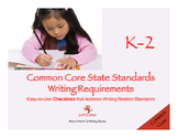 K-2 Common Core Writing Checklists - Writing & Language, m