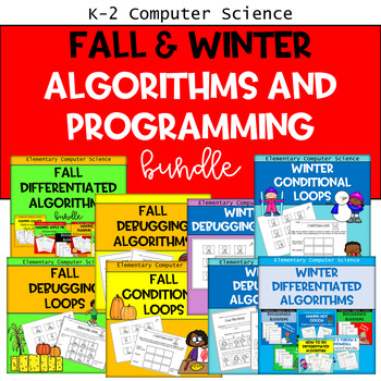 Preview of K-2 Computer Science Pack: Fall/Winter Algorithms and Programming Bundle