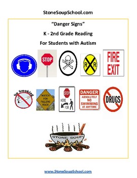 Preview of K- 2, Danger Signs/ Life Skills for students with Autism