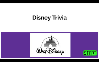 Preview of K-2 Disney Trivia!  Google Slides 