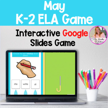 Preview of K-2 ELA Google Slides Game Literacy Activity Spring Themed