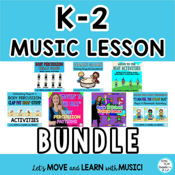 Preview of K-2 Elementary Music Core Lesson BUNDLE: Songs, Games, Activities