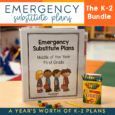 K-2 Emergency Sub Plans | Substitute Binder | Editable Tea