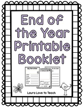 Preview of K-2 End of the Year Booklet