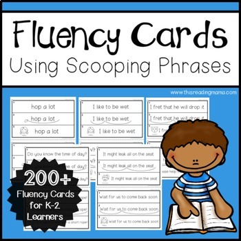 Preview of K-2 Fluency Cards with Scooping Phrases