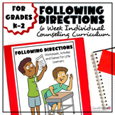 K-2 Following Directions Individual Counseling Curriculum