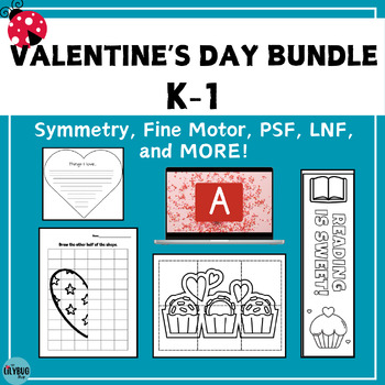 Preview of Grades K-1 Valentine's Day Big Bundle // Crafts, Phonemic Awareness and MORE!