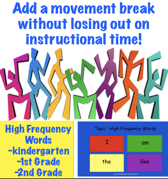 Preview of K- 2 High Frequency Word Bundle - Movement Break