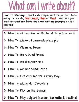 K-2 How To, Narrative and Opinion Writing Prompts by Abigail Heaton