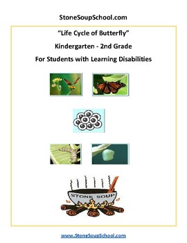 Preview of K- 2, Life Cycle of Butterfly for Learning Challenged