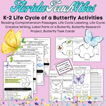 Preview of K-2 Life Cycle of a Butterfly Activity Pack | Homeschool | Science