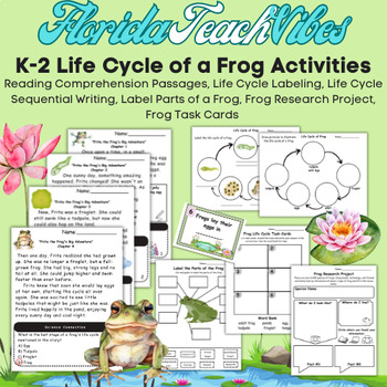 Preview of K-2 Life Cycle of a Frog Activity Pack | Homeschool | Science